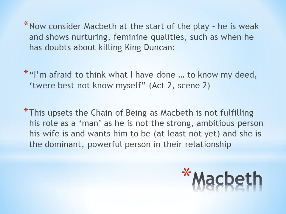 How is Macbeth a weak man who brings suffering upon his own head?